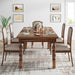 SixtyTwoInch Farmhouse Dining Table Wood Rectangular Modern