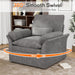 Grey 360deg Rotating Armchair ConcealedStorageSystemPro