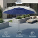 Patio Umbrella, 2 Tier Outdoor Table Umbrella, Large Vented Market Umbrellas with Push Button Tilt and Crank, 8 Sturdy Ribs for Backyard, Deck, Pool, UPF50+ UV Protection