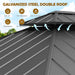 12'X14' Hardtop Gazebo, Permanent Patio Pavilion with Breathable Netting and Privacy Curtain for Dining Party, Grey