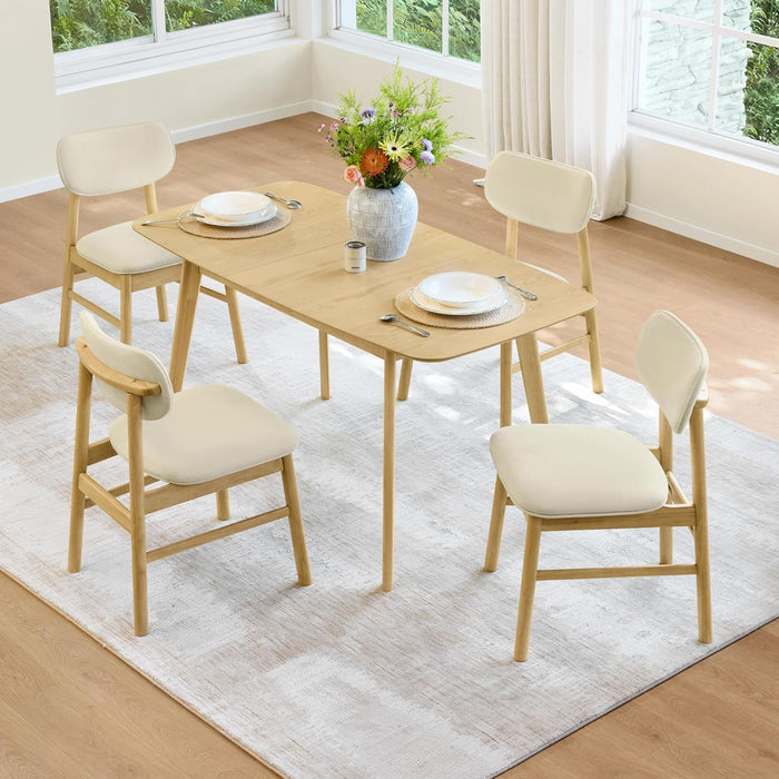 Extendable Dining Table FortySevenToFiftyNineInches Oak Veneer