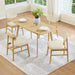 Extendable Dining Table FortySevenToFiftyNineInches Oak Veneer