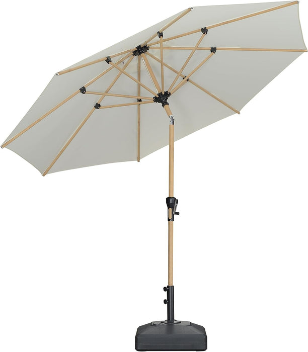 Patio Umbrella 10Ft Market Table round Push Button Tilt, Cream