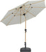 Patio Umbrella 10Ft Market Table round Push Button Tilt, Cream