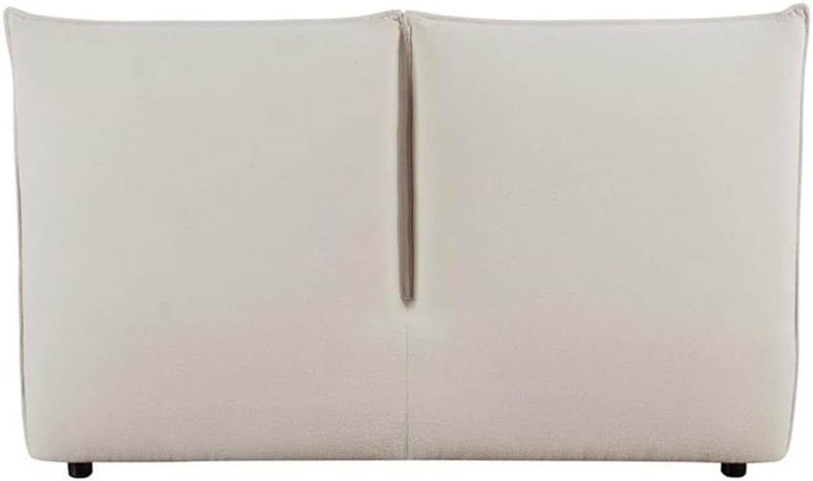 Linna Chenille Upholstery Eastern King Platform Bed in Beige