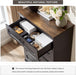 5 Drawer Dresser for Bedroom Farmhouse Black Wood Chest of Drawers for Bedroom Dresser, Rustic 46" Tall Wide Drawers Dressers Wooden Closet Storage Cabinet, Hallway, Living Room