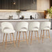 Swivel Bar Stools Set of 2, Counter Height Barstools for Kitchen Island, 26" Seat Height Bar Chairs for Dining Room, Velvet Upholstered Bar Stool with Back and Footrest, White