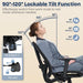 Ergonomic Office Chair, Mesh Computer Desk Chairs with BIFMA X5.1 Certified, Adjustable Lumbar Support, 3D Arm, Tilt Back, Wide Seat, Comfy Swivel Work Task Chair for Company and Home (Obsidian Black)
