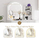 White Vanity Desk With Professional Lighted Mirror