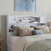 Newport Full Size Bookcase Headboard with Attachable Charger in White