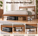 Bamboo Full Bed Frame with Headboard, Mission Style Bedroom