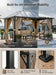 10' X 13' Aluminum Hardtop Gazebo with Double Roof, All-Weather Permanent Outdoor Canopy with Netting & Curtains for Patio, Backyard, Deck, and Lawn