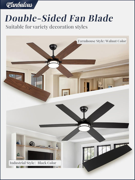 60 Inch Contemporary Ceiling Fan Silent Performance