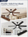 60 Inch Contemporary Ceiling Fan Silent Performance