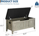Oakwood Storage Chest Bench With Cushioned Seating