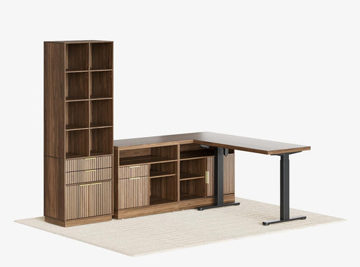 Electric Height Adjustable Desk 48 Inches Bookcase