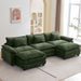 120 Inches Emerald Chenille Modular Sectional Sofa
