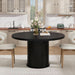 47" round Dining Table for 4-6, Modern Farmhouse Kitchen Table