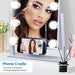 Lighted Makeup Mirror, Hollywood Vanity Mirror with Lights, Three Color Modes, with Detachable 10X Zoom Mirror, Smart Touch Control, Metal Frame, 360° Rotation（14.1In,White）