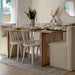 Boho-Style 6-Person Dining Table Premium-Grade Solid Wood