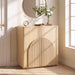 CHITA Sideboard Buffet Cabinet with Storage, Small Storage Cabinet with Doors and Shelves for Living Room Accent, Bar, Kitchen, Oak