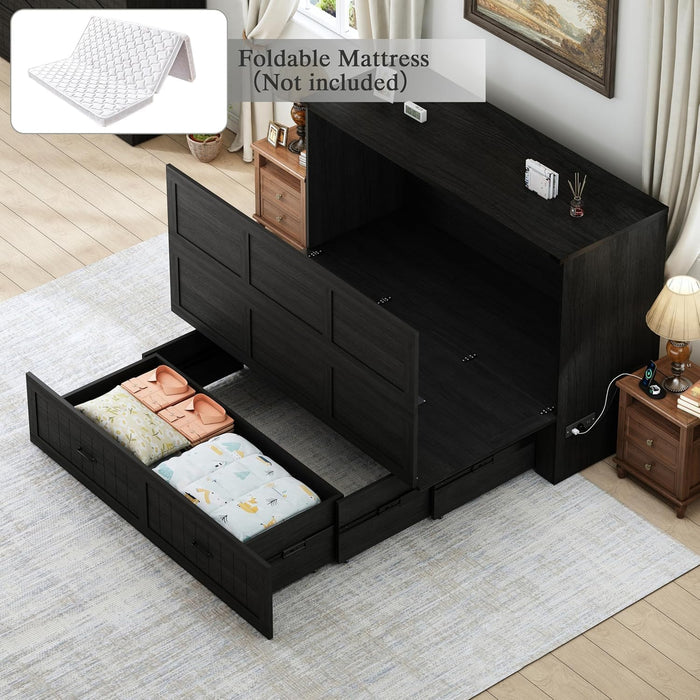 Queen Size Murphy Bed With IntegratedChargingStation