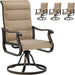 Patio Swivel Chairs Set of 4,Padded High Back Outdoor Chairs,Brown