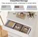 White 5-Drawer Dresser Storage Drawers 23.7 Inches