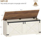 FortySevenPointTwoInch LiftTop Storage Chest White Brown Bench