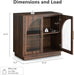 31.5" Sideboard Buffet Cabinet with Arched Glass Doors