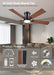 52Inch Ceiling Fan with Lights and Remotes, Modern Smart Flush Mount Ceiling Fans,Dc Reversible Motor, 3CCT Dimmable,Noiseless,Dual Finish, Brown 6 Speeds Ceiling Fan for Indoor/Outdoor