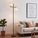 Black Floor Lamp for Living Room with Rotatable Shade,Foot Switch