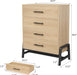 Four Drawer Dresser 38.6 Inches Freestanding Oakwood
