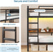 TwinOverTwin Steel Construction Bunk Bed With Storage