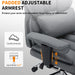 Big and Tall Office Chair, Executive Leather Office Chair with Footrest, 400Lbs Ergonomic Gaming Chair for Adults, Wide Seat Computer Desk Chair with Lumbar Support, 150 Degree Reclining, Gray