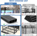 Queen Over Queen Metal Bunk Bed USBChargingPortsAndLED