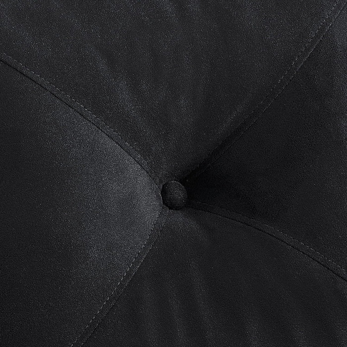 57" Black Loveseat - Harrington