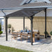 10’X 8’ Gazebo for Patio on Clearance,Hard Top Lean to Gazebo Pergola with UV Protection Roof,Large Wall-Mounted Heavy Duty Awnings for Patio, Decks, Backyard and More