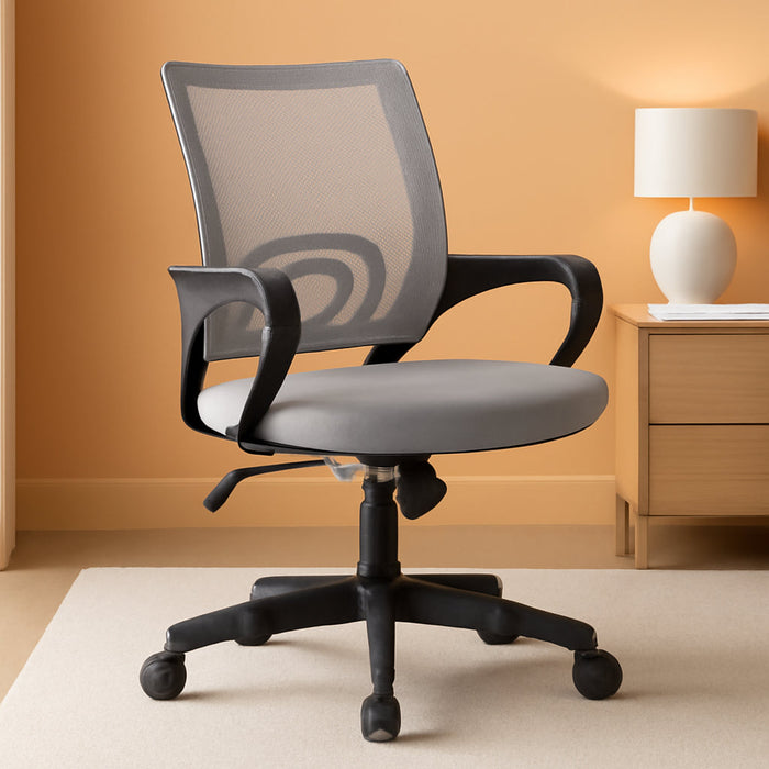 Office Chair Desk Chair Computer Chair Ergonomic Executive Swivel Rolling Chair with Lumbar Support Arms Adjustable Task Chair for Women Adults, Grey