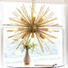 Modern 20In Gold Sputnik Chandelier 9-Lights Mid-Century Starburst Chandelier Solid Metal Firework Satellite Urchin Light Fixture over Table for Foyer Dining Room Kitchen Bedroom Living Room