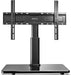 Swivel Universal TV Stand for 32-75 Inch Tvs with Tilt Down/Up, 8 Levels Height Adjustable Table Top TV Mount Stand with Stable Heavy Duty Tempered Glass Base, MAX VESA 600X400 Mm, up to 99Lbs, Black