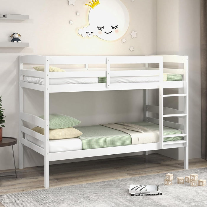 IndustrialStrength SolidWood Twin Over Twin Bunk Bed