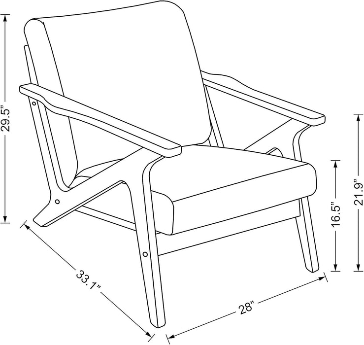 Zola Mid Century Modern Accent Chair Arm Chair, Living Room Furniture, Gold Velvet/Walnut