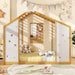 Twin Size Montessori NaturalWhite Floor Bed JungleGym