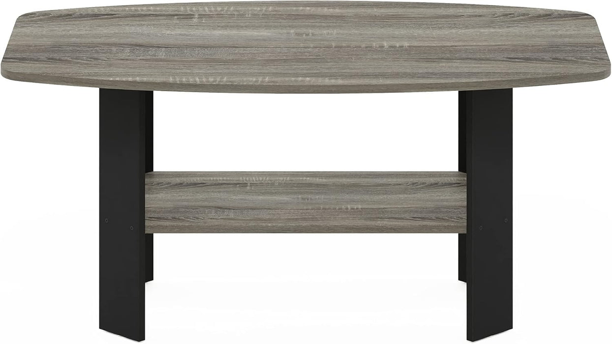 Simple Design Coffee Table, French Oak Grey/Black