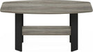 Simple Design Coffee Table, French Oak Grey/Black