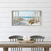 Beach Window Wall Art Canvas: Relaxing Bedroom Living Room Blue Ocean Coastal Scene Picture Modern Tropical Sea Landscape Painting Print Decor Horizontal Summer Seascape Artwork for Home