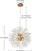 19.9" Gold Modern Crystal Chandeliers Firework, Bubble Chandelier Lighting for Bathroom Dining Room Bedroom Kitchen Island Living Room Light Fixture, 9-Light Gold Hanging round Chandalier