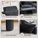 Oversized Power Reclining Sofa with Adjustable Headrest, Storage Seat, Power Loveseat Recliner Sofa with USB Port, Wall Hugger Comfy Cloud Couch Chenille for Living Room (Grey, Sofa)