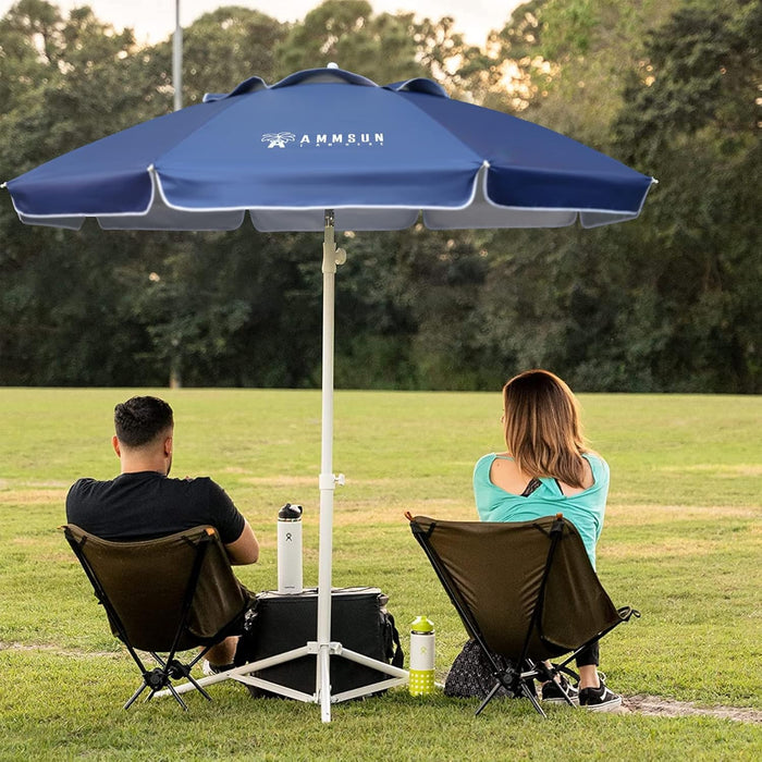 Shade Umbrella, Premium Portable Umbrella with Stand, 6.5Ft Lightweight Sports Umbrella for Sporting Games, Adjustable Instant Sun Protection and Easy to Carry, Navy Blue